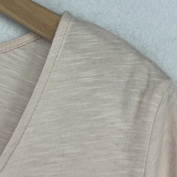 EILEEN FISHER GARNET HILL Nightgown XS Sleepwear Organic Cotton Pleat Slub Pink - Picture 7 of 14